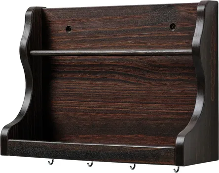 IKEA LEVLA ZIDNI ORGANIZATOR, TAMNOSMEĐA, 28X9X21 CM (1 / 6)