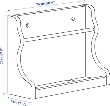 IKEA LEVLA ZIDNI ORGANIZATOR, TAMNOSMEĐA, 28X9X21 CM (6 / 6)
