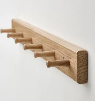 IKEA HÖVOLM ZIDNI ČIVILUK SA 6 ZAKAČKI, HRASTOVINA (2 / 3)