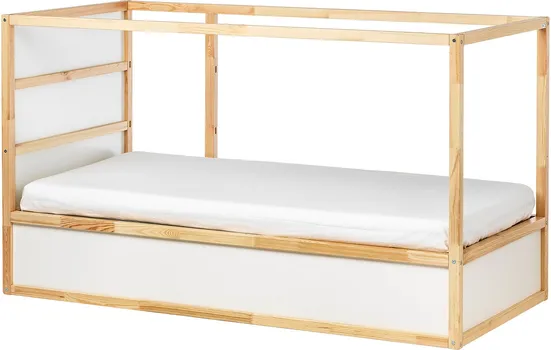 IKEA KURA PODESIVI KREVET, BIJELA/BOROVINA, 90X200 CM (1 / 9)