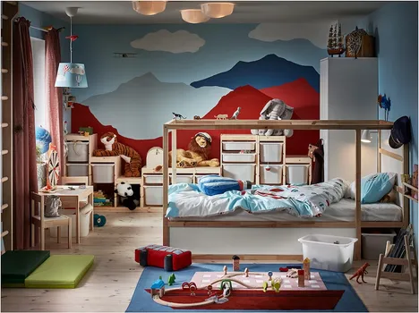 IKEA KURA PODESIVI KREVET, BIJELA/BOROVINA, 90X200 CM (5 / 9)