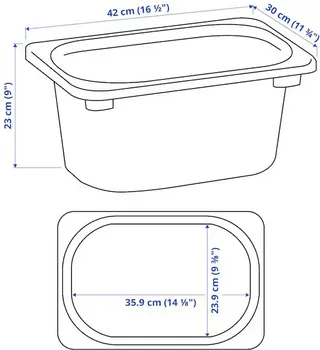 IKEA TROFAST KUTIJA ZA ODLAGANJE, SIVA, 42X30X23 CM (3 / 3)