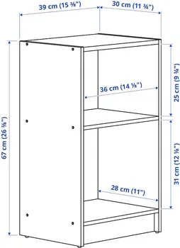 IKEA GURSKEN NOĆNI STOČIĆ, SVIJETLOBEŽ 39X30 CM (4 / 5)
