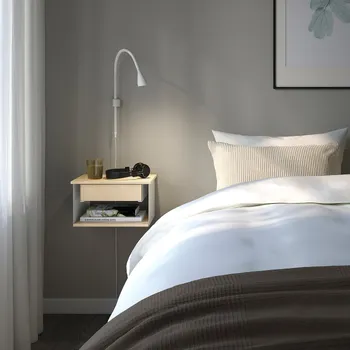 IKEA STOMSÖ ZIDNI NOĆNI STOČIĆ, IM. BREZOVINE BIJELA/PLAVA, 36X29X20 CM (4 / 11)