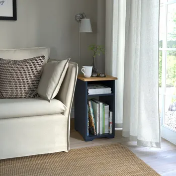 IKEA SKRUVBY POMOĆNI STOČIĆ, CRNO-PLAVA, 40X32 CM (2 / 5)