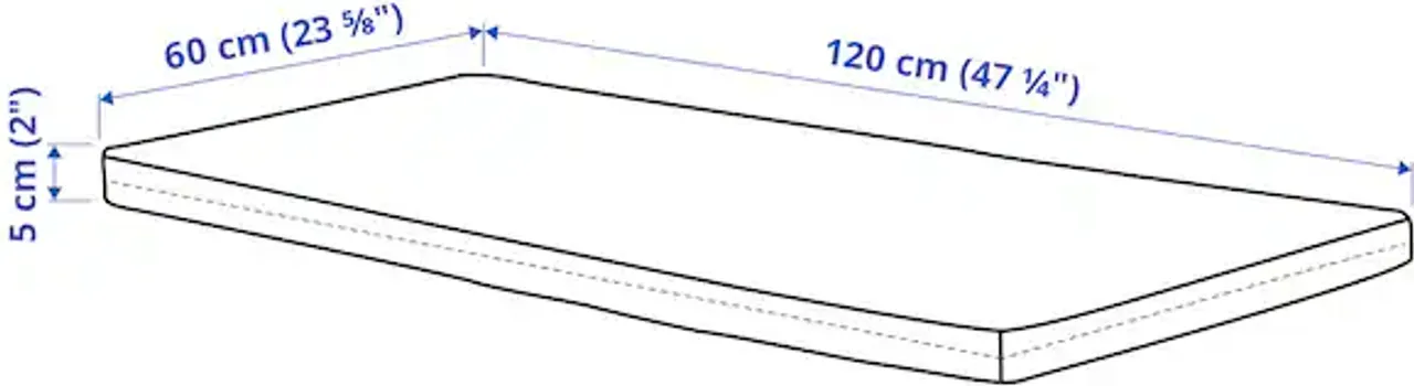 IKEA PLUTTIG DUŠEK OD PJENE ZA KREVETAC, 60X120X5 CM (4 / 4)