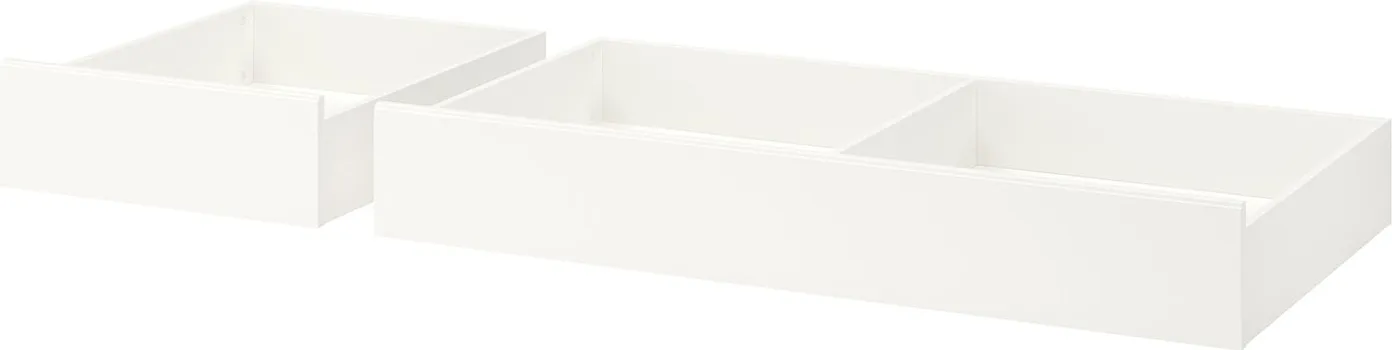 IKEA SONGESAND KUTIJA ZA ODLAGANJE, KREVET, 2KOM., BIJELA, 200 CM (1 / 6)