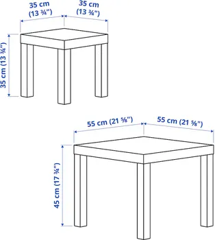 IKEA LACK SET STOČIĆA, 2 KOM, BIJELA (6 / 8)