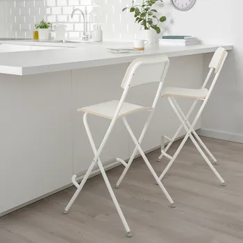 IKEA FRANKLIN BARSKA STOLICA S NASL.,SKLOPIVA, BIJELA/BIJELA, 63 CM (1 / 2)
