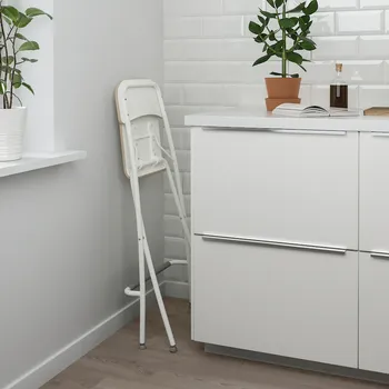 IKEA FRANKLIN BARSKA STOLICA S NASL.,SKLOPIVA, BIJELA/BIJELA, 63 CM (2 / 2)