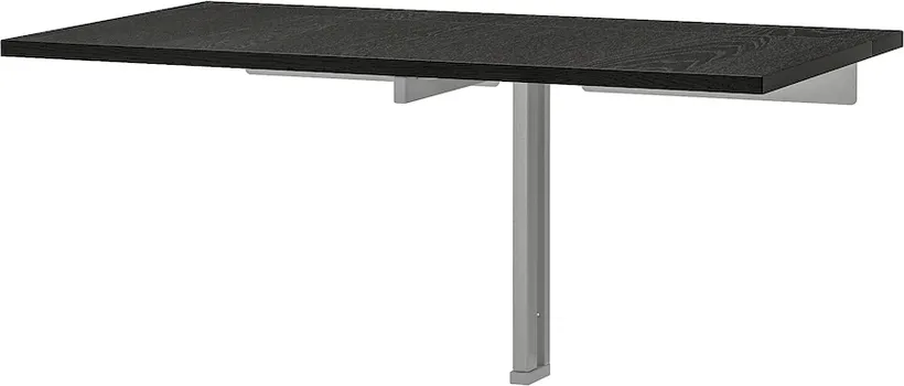 IKEA BJURSTA ZIDNI PREKLOPNI STO, SMEĐE-CRNA, 90X50 CM (1 / 4)