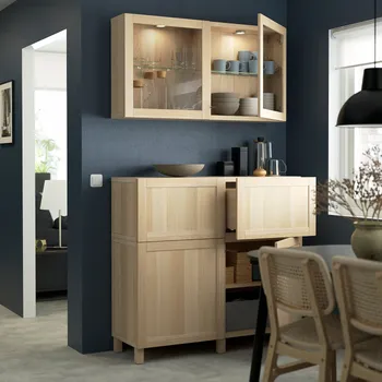 IKEA HANVIKEN FRONT ZA VRATA/FIOKU, BIJELO B. IM. HRASTOVINE, 60X38 CM (3 / 4)