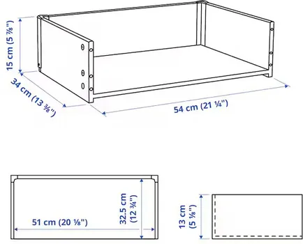 IKEA BESTÅ OKVIR FIOKE, BIJELA, 60X15X40 CM (2 / 2)