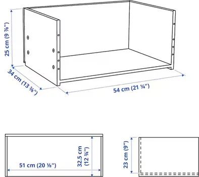 IKEA BESTÅ OKVIR FIOKE, BIJELA, 60X25X40 CM (3 / 3)