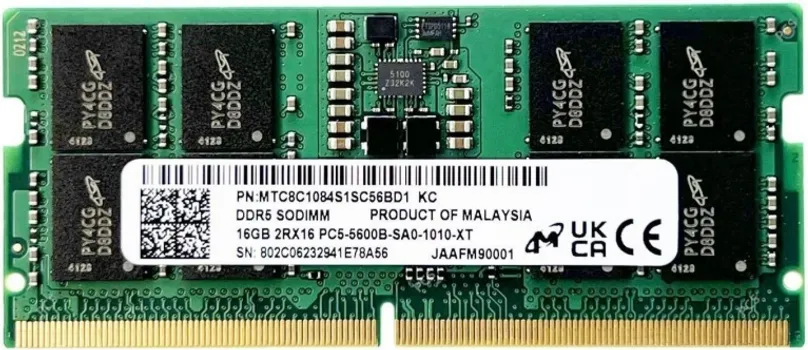 MICRON SO-DIMM DDR5 16GB / 5600MHz MTC8C1084S1SC56BD1 (1 / 1)