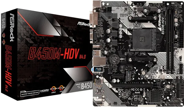 ASROCK MB B450M-HDV R4 0, 3200MHZ, M 2 PCIE GEN3, / / , 3 1, AM4 (1 / 7)