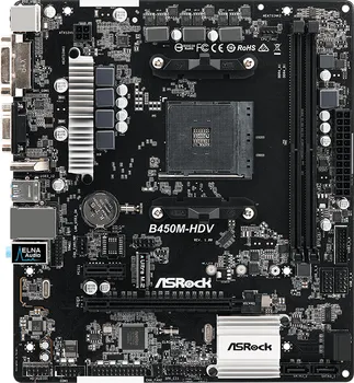 ASROCK MB B450M-HDV R4 0, 3200MHZ, M 2 PCIE GEN3, / / , 3 1, AM4 (8 / 12)