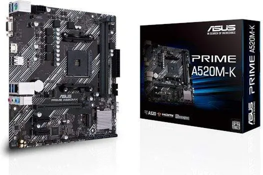 ASUS RYZEN MB PRIME A520M-K, DIMM 4866MHZ, M 2, RAID, / , 3 2, AM4 (1 / 4)