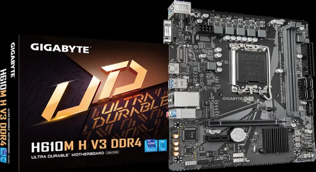GIGABYTE INTEL MB H610M H V3 DDR4, 3200MHZ, M 2, 3 2, / , GBE , LGA 1700 (1 / 7)