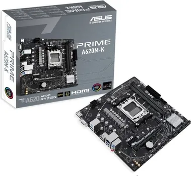 ASUS RYZEN MB PRIME A620M-K, DIMM 7200+(OC), 1 X PCIE 4 0 X16, / , 3 2, AM5 (3 / 10)
