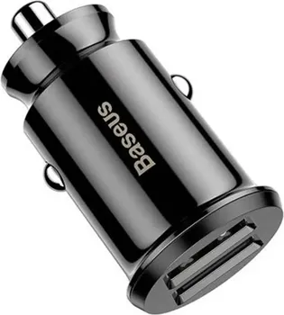 BASEUS GRAIN CAR CHARGER 2X USB 5V 3.1A BLACK 14465 (3 / 7)