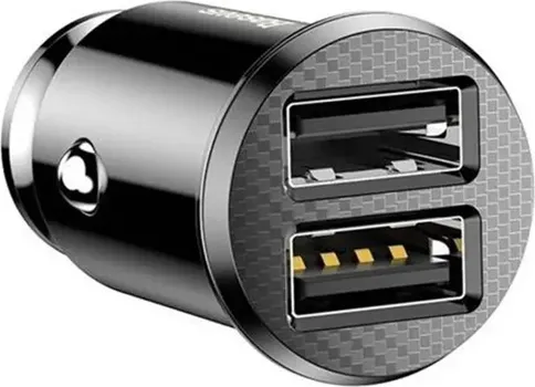 BASEUS GRAIN CAR CHARGER 2X USB 5V 3.1A BLACK 14465 (6 / 7)