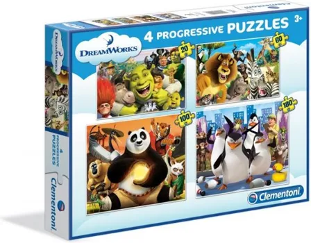 CLEMENTONI 07710 PUZLE 20+60+100+180 DREAMWORKS (1 / 1)