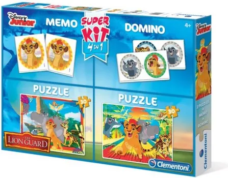 CLEMENTONI 08212 PUZLE 2X30 + MEMO + DOMINO LION GUARD (1 / 1)