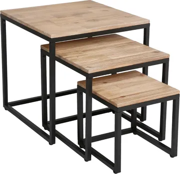 ATMOSPHERA SET STOČIĆA EDENA 30X30/40X40/50X50CM 3/1 BOJA DRVETA/CRNI ATMOSPHERA (1 / 2)