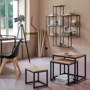 ATMOSPHERA SET STOČIĆA EDENA 30X30/40X40/50X50CM 3/1 BOJA DRVETA/CRNI ATMOSPHERA (2 / 2)