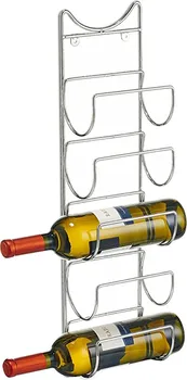 ZELLER ZIDNI DRŽAČ ZA FLAŠE 15X10.5X61CM ZA 5 BOCA HROM (2 / 2)