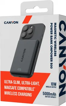 CANYON MAGNETIC POWER BANK ONPOWER 500 PD20W 5000MAH ALUMINIUM INTERSTELLAR BLACK (6 / 6)