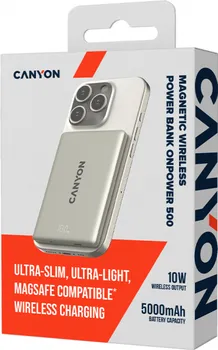 CANYON MAGNETIC POWER BANK ONPOWER 500 PD20W 5000MAH ALUMINIUM STAR GREY (6 / 6)