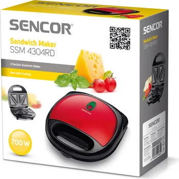 SENCOR SSM 4304RD 128051 SSM 4304RD PREKLOPNI TOSTER - SNAGA: 700W - BOJA: CRNO-CRVENA - DIMENZIJE: 238MM X 234MM X 105MM - MATERIJAL: ČELIK - DODATNE FUNKCIJE: AUTOMATSKA KONTROLA TEMPERATURE, LED INDIKATOR - LAKO ZA ČIŠĆENJE - DUŽINA KABLA: 0.75M (3 / 3)