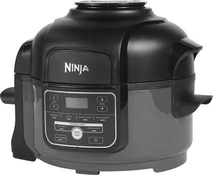 NINJA OP100EU 128522 NINJA FOODI MINI 6-U-1 MULTICOOKER OP100EU - KAPACITETI: 4,7 L - SNAGA: 1460 W - BROJ AUTOMATSKIH PROGRAMA: 7 - KONVENCIONALNO KUVANJE - KUVANJE NA PARI - FUNKCIJA PRŽENJA - FUNKCIJA PEČENJA - FUNKCIJA ZAGREVANJA - BOJA PROIZVODA: CRNO