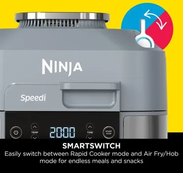 NINJA ON400EU 128921 NINJA SPEEDI 10-U-1 MULTICOOKER ON400EU - KAPACITET: 5,7 L - SNAGA: 1760 W - BROJ PROGRAMA ZA AUTOMATSKO KUVANJE: 10 - BROJ OSOBA: 4 - RASPON TEMPERATURE KUVANJA: 40 - 240 °C - AUTOMATSKO ISKLJUČIVANJE - NELJEPLJIVI PREMAZ (4 / 10)