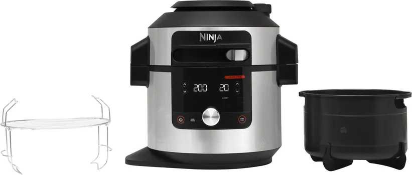NINJA OL650EU 128524 NINJA OL650EU FOODI MAX MULTICOOKER - KAPACITETI: 7,5 L - SNAGA: 1760 W - BROJ AUTOMATSKIH PROGRAM: 12 - BROJ OSOBA: 6 - TIP KONTROLERA: DUGMAD, OBRTNE - BOJA PROIZVODA: CRNO, NERĐAJUČI ČELIK (3 / 7)