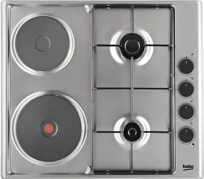 BEKO HIGM64121SX 130557 BEKO HIGM 64121 SX KOMBINOVANA PLOČA - 3 GASNE PLOČE ZA KUVANJE OD NERĐAJUĆEG ČELIKA + 1 ELEKTRIČNA GREJNA PLOČA - DIMENZIJE (ŠXVXD): 580 X 60 X 510 MM - INTEGRISANO PALJENJE - NETO TEŽINA (KG): 8.7 KG (2 / 5)