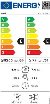 BOSCH WKD28543EU SERIJA 6 | 7/4 KG - AQUASTOP | 600 - 1355 O/MIN (2 / 5)