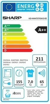 SHARP KD-NHH8S7GW2-EE MAŠINA ZA SUŠENJE - 8 KG (4 / 9)