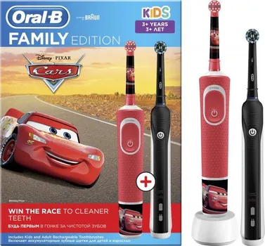 ORAL-B PRO1 700 BLACK + D100 KIDS CARS 92419 GIFTPACK PRO1 700 BLACK + D100 KIDS CARS FAMILY EDITION ELEKTRIČNA ČETKICA ZA ZUBE (1 / 2)