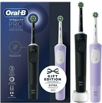 ORAL-B VITALITY PRO GIFT EDITION 112082 ORAL-B VITALITY PRO GIFT EDITION BLACK AND PURPLE - ELEKTRIČNE ČETKICE 2 KOMADA (1 / 2)