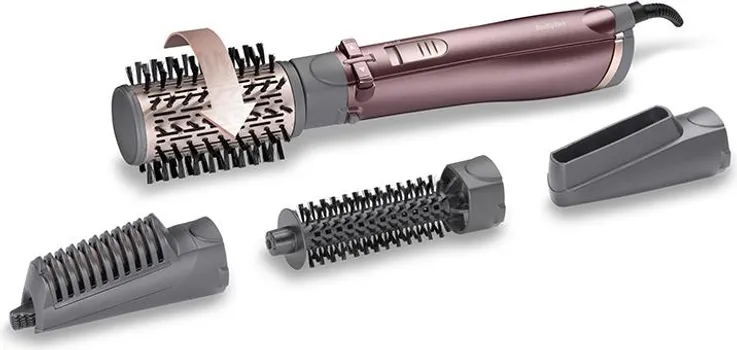 BABYLISS AS960E ROTIRAJUĆA ČETKA ZA KOSU │ DUŽINA KABLA: 2.25 M │ ROTIRAJUĆI KABL │ BROJ DODATAKA: 4 │ BROJ ČETKI: 2 │ SUŠENJE KOSE │ ROTIRAJUĆA ČETKA │ ISPRAVLJENJE KOSE │ IONSKA FUNKCIJA │ BROJ NIVOA GRIJANJA: 2 │ SNAGA: 1000 W │ IZVOR NAPAJANJA: AC │ DIMENZIJE: 250 X 55 X 50 MM (1 / 10)