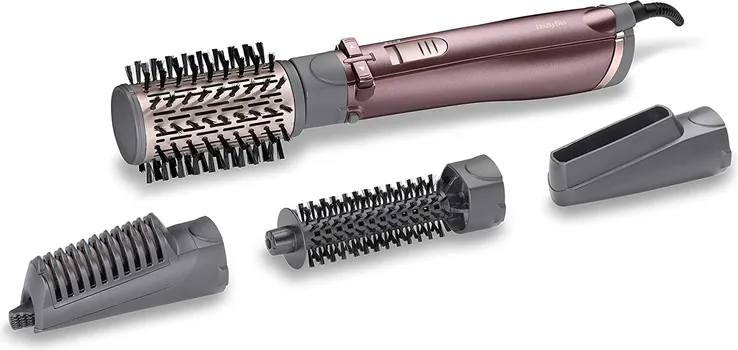 BABYLISS AS960E ROTIRAJUĆA ČETKA ZA KOSU │ DUŽINA KABLA: 2.25 M │ ROTIRAJUĆI KABL │ BROJ DODATAKA: 4 │ BROJ ČETKI: 2 │ SUŠENJE KOSE │ ROTIRAJUĆA ČETKA │ ISPRAVLJENJE KOSE │ IONSKA FUNKCIJA │ BROJ NIVOA GRIJANJA: 2 │ SNAGA: 1000 W │ IZVOR NAPAJANJA: AC │ DIMENZIJE: 250 X 55 X 50 MM (4 / 10)