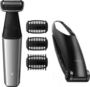 PHILIPS BG5020/15 125790 BODYGROOM SERIES 5000 VODOOTPORNI BODY GROOMER BG5020/15 - APARAT ZA BRIJANJE PRILAGOĐEN KOŽI - 3 ČEŠLJA „NA KLIK“, 3, 5, 7 MM - 60 MIN. BEŽIČNE UPOTREBE/1 SAT PUNJENJA - NASTAVAK ZA BRIJANJE LEĐA (1 / 2)