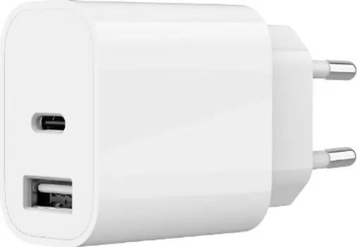 2-PORTNI UNIVERZALNI USB PUNJAČ (A+C), 2,4 A, BIJELI (1 / 3)