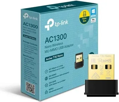 TP-LINK ARCHER T3U AC1300 WIRELESS 1300MB/S BAND KARTICA MINIJATURNIH DIMENZIJA (15. . .9MM), 802 11AC/A/B/G (1 / 1)