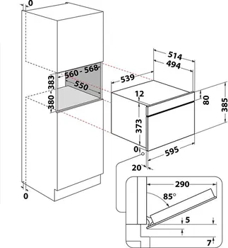 WHIRLPOOL UGRADNA MIKROTALASNA PEĆNICA W9 MD260 BSS (4 / 4)