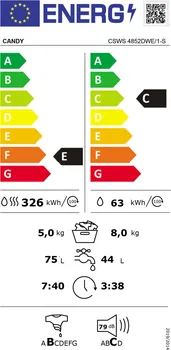 CANDY CSWS 4852DWE/1-S 8KG/1400RPM/5KG SUŠENJE (6 / 6)