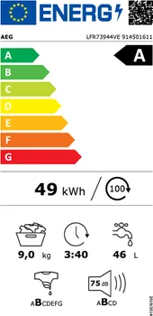 AEG LFR73944VE 9KG/1400RPM